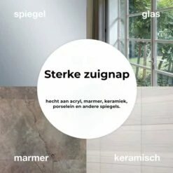 Make-up Spiegel - Met Verlichting - 10x Vergroting - LED - 360° Draaibaar - Mis Geen Haar - Met Zuignap - Make-up Licht - Klein - Wit - Vanli -Essie winkel 550x550 242