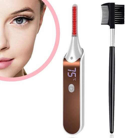 Tappo Elektrische Wimperkruller - Incl. Wimperborstel - Verwarmd - 4 Temperatuur Standen - Wimperkrultang - Oplaadbaar 1 Tappo Elektrische Wimperkruller - Incl. Wimperborstel - Verwarmd - 4 Temperatuur Standen - Wimperkrultang - Oplaadbaar