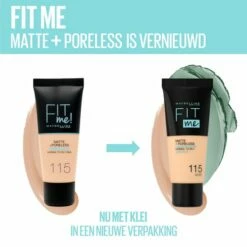 Maybelline Fit Me Matte & Poreless Foundation - 124 Soft Sand -Essie winkel 550x550 319