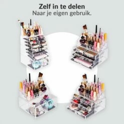 Confibel XXL Acryl Make-up Cosmetica Organizer - Verstelbare Lades - 11 Compartimenten -Essie winkel 550x550 352
