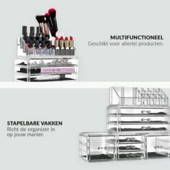 Confibel XXL Acryl Make-up Cosmetica Organizer - Verstelbare Lades - 11 Compartimenten -Essie winkel 550x550 356