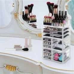 Confibel XXL Acryl Make-up Cosmetica Organizer - Verstelbare Lades - 11 Compartimenten -Essie winkel 550x550 357