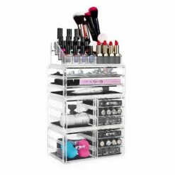 Confibel XXL Acryl Make-up Cosmetica Organizer - Verstelbare Lades - 11 Compartimenten -Essie winkel 550x550 358