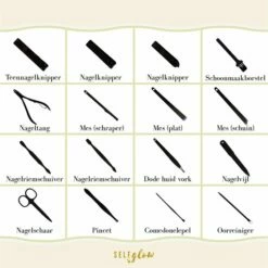 Self Glow Manicure Set Pedicure Set - Pedicureset - Manicureset - Nagelset - Nagel Set Nagelvijl - RVS - 16-delig -Essie winkel 550x550 409