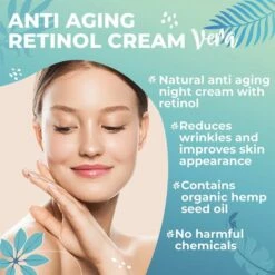 VERA Retinolcreme Met Hyaluronzuur - Anti Rimpel Crème, Retinol Nachtcrème, Anti Aging Creme Met Hennepzaadolie - 100ml -Essie winkel 550x550 43