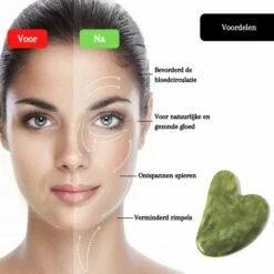 Demiracle Pure Jade Gua Sha Schraper - Massagehulpmiddel Gezichtsmassage Massage Jade Roller - Face Roller Ontspanning -Essie winkel 550x550 490