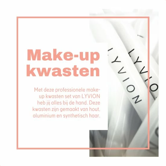 LYVION Make-up Kwasten Geschenkset 10-delig Synthetisch Haar - Wit En Zilver 5 LYVION Make-up Kwasten Geschenkset 10-delig Synthetisch Haar - Wit En Zilver - Afbeelding 5