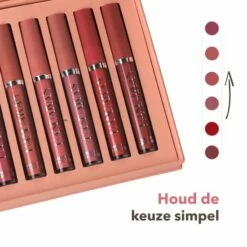 Handaiyan Liquid Lipsticks Set A - Set Van 6 - Matte Lippenstift - Waterproof - Make Up Set - Geschenkset - Giftset -Essie winkel 550x550 619