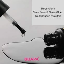 GUAP?? GUAP Top Coat 7ML - UV Blocker - Gellak - Polygel - Acryl Nagels - Blijvend Glanzende Nagels - High Shine No Wipe Top Gel - Zonder Gele Of Blauwe Gloed - Met Nagelvijl -Essie winkel 550x550 651