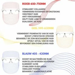 Fendelli LED Lichttherapie Gezichtsmasker - Tegen Acne - Anti Rimpel - Huidverbetering - Beauty Masker -Essie winkel 550x550 672