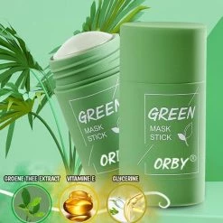 Orby® Green Mask Stick - Gezichtsmasker - Mee Eters Verwijderen - Detox Stick - Blackhead Remover - Green Tea Mask