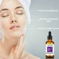 Niyelle Vitamine B3 Serum - Niacinamide - Gezichtsserum - Hyaluronzuur - Vitamine E - Collageen - Anti Aging - Acne - Tegen Mee-eters En Grove Pori N - Tegen Pigmentvlekken - Skin Care - Anti Rimpel - 100% Natuurlijk - 30ml -Essie winkel 550x550 716