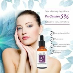 Niyelle Vitamine B3 Serum - Niacinamide - Gezichtsserum - Hyaluronzuur - Vitamine E - Collageen - Anti Aging - Acne - Tegen Mee-eters En Grove Pori N - Tegen Pigmentvlekken - Skin Care - Anti Rimpel - 100% Natuurlijk - 30ml -Essie winkel 550x550 717