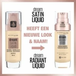 Maybelline Dream Radiant Liquid - 3.7 Vanilla - Foundation Geschikt Voor De Droge Huid Met Hyaluronzuur - 30 Ml -Essie winkel 550x550 808