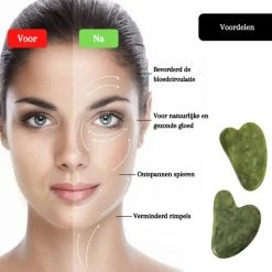 Demiracle® Pure Jade Gua Sha Set – Schraper - Massagehulpmiddel – Gezichtsmassage – Massage – Jade Roller - Face Roller – Ontspanning -Essie winkel 550x550 858