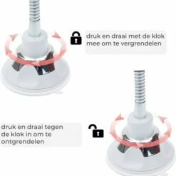 Make-up Spiegel - Met Verlichting - 10x Vergroting - LED - 360° Draaibaar - Mis Geen Haar - Met Zuignap - Make-up Licht - Klein - Wit - Vanli -Essie winkel 550x563 4