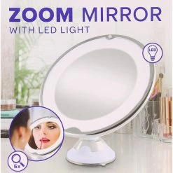 Merkloos Make-up Spiegel Met Led Licht - Vergroot Tot 5 Keer - Spiegel - LED Spiegel - Gemakkelijk Te Verstellen - Ronde Make Up Spiegel -Essie winkel 550x564 2