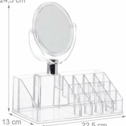 Fleau Make-up Organizer Met Spiegel - Transparant Acryl - Cosmetica - Nagellak/ Lippenstift - Cadeau Voor Vrouw -Essie winkel 550x574 3