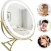 Great’s® Great's® Make Up Spiegel Met LED Verlichting - Visagie Spiegel Rond - Incl. Close Up 10x - Goud
