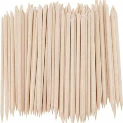 Merkloos Lashes And More - 100 Stuks Orange Wood Sticks - Houten Bokkenpootje - Nail Art - Orange Woodstick - Nagelriem - Stylen Van Nagels - Cuticle -Essie winkel 550x582 4