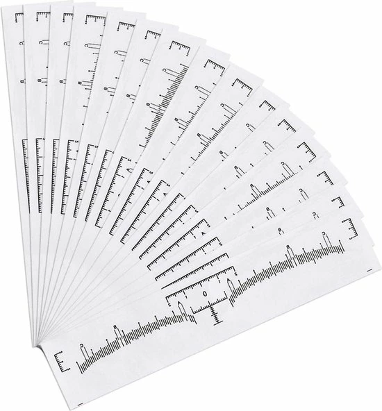 Marie-Jos? & Co Wenkbrauw Liniaal - Wegwerp Wenkbrauwliniaal - 50 Stuks - Microblading - PMU - Henna Brows 1 Marie-Jos? & Co Wenkbrauw Liniaal - Wegwerp Wenkbrauwliniaal - 50 Stuks - Microblading - PMU - Henna Brows