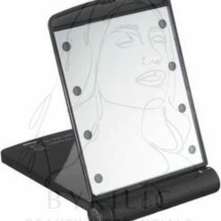 ByKilic Beauty & Essentials Make-up Spiegel - Inklapbaar - LED Verlichting (8 Led Lampjes) - Zwart -Essie winkel 550x599