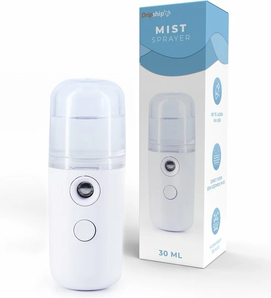 Dripship Mist Sprayer - Gezichtssauna - Gezichtsstomer - Facial Steamer - USB - Wit 1 Dripship Mist Sprayer - Gezichtssauna - Gezichtsstomer - Facial Steamer - USB - Wit