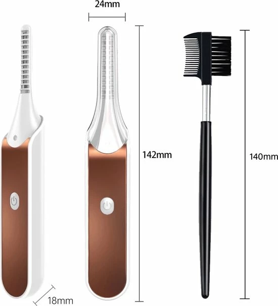 Tappo Elektrische Wimperkruller - Incl. Wimperborstel - Verwarmd - 4 Temperatuur Standen - Wimperkrultang - Oplaadbaar 3 Tappo Elektrische Wimperkruller - Incl. Wimperborstel - Verwarmd - 4 Temperatuur Standen - Wimperkrultang - Oplaadbaar - Afbeelding 3
