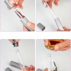 Premium Commerce Luxe Parfum Verstuiver Navulbaar - Mini Parfum Flesje - Reisflesje - Zilver -Essie winkel 550x607 1