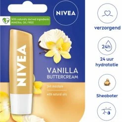 Nivea Labello Nivea - Labello Vanilla & Buttercream Lippenbalsem - 5.5 Ml - Labello Lipbalsem -Essie winkel 550x614 3