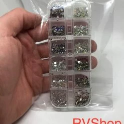 RVShop Nagel Decoratie Set - 12 Vormen - 3D - Bling Bling - Zilver - Parelmoer - Diamant -Essie winkel 550x623 2