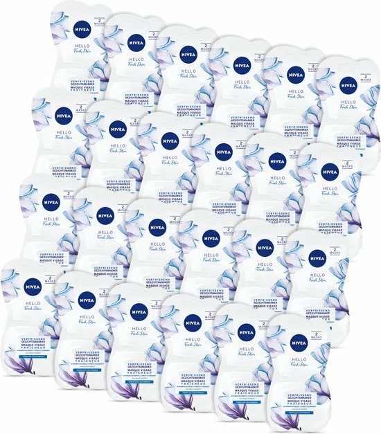 NIVEA Aqua Effect Verfrissend Hydraterend Masker 24 X 2 Stuks - Voordeelverpakking 5 NIVEA Aqua Effect Verfrissend Hydraterend Masker 24 X 2 Stuks - Voordeelverpakking - Afbeelding 5