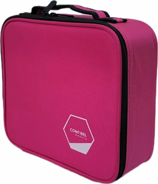 Confibel Cosmetica Koffer - Make-up Koffer Met Verstelbare Vakken - Visagie En Nagelstyliste Beauty Koffer - 37x27x13CM - Roze 12 Confibel Cosmetica Koffer - Make-up Koffer Met Verstelbare Vakken - Visagie En Nagelstyliste Beauty Koffer - 37x27x13CM - Roze - Afbeelding 12