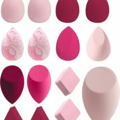 YUBBI Professional Beauty Blender Set - Make Up Spons - Foundation Applicator - Poederspons - 15 Stuks