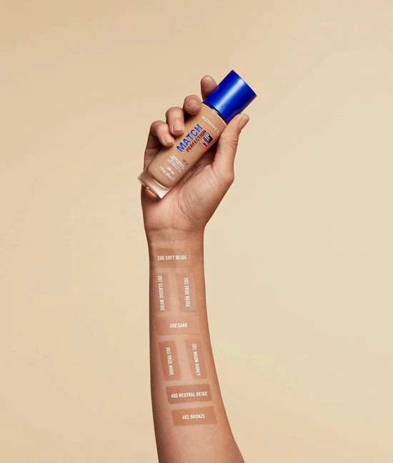Rimmel London Match Perfection Foundation 301 Warm Honey 5 Rimmel London Match Perfection Foundation 301 Warm Honey - Afbeelding 5
