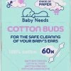 Baby Needs - Wattenstaafjes - 1 Doosjes 60 Stuks - Babyvriendelijk - Propere Oren Baby -Essie winkel 550x657 1