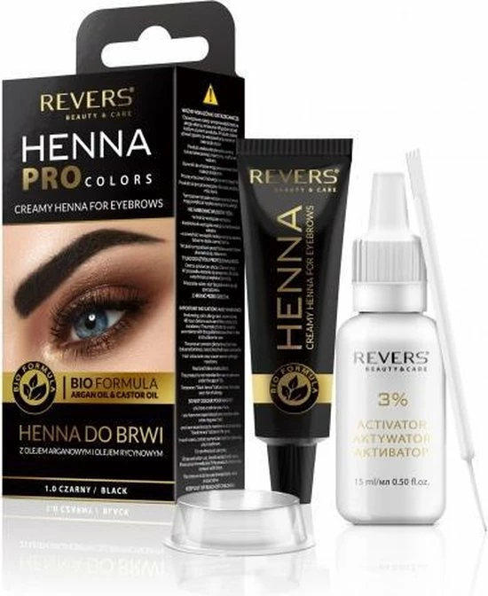 REVERS Eyebrow Henna Pro Colours Black 15ml.+15ml. 1 REVERS Eyebrow Henna Pro Colours Black 15ml.+15ml.