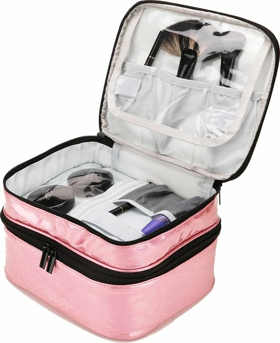 YONO Nagellak Tas - Nagelkoffer Beautycase - Cosmetica Koffer - Manicure Organizer - Roze 4 YONO Nagellak Tas - Nagelkoffer Beautycase - Cosmetica Koffer - Manicure Organizer - Roze - Afbeelding 4