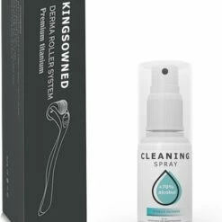 Kingsowned Dermaroller 1.5 Mm Met Cleaning Spray - 540 Naalden - Steriel Verpakt - Hoge Kwaliteit Chirurgisch Staal - Bewezen Effectief Tegen Rimpels, Acne Littekens, En Cellulitis & Stimulatie Van Haargroei Op De Hoofdhuid, Baardgroei
