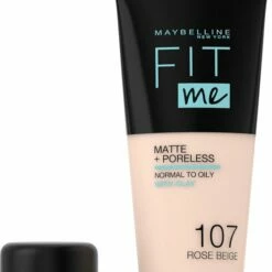 Maybelline Fit Me Matte & Poreless Foundation - 107 Rose Bei - 30 Ml -Essie winkel 550x740 3