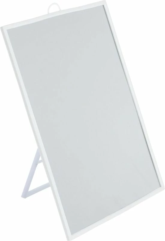 5five Basic Make-up Spiegel/scheerspiegel Op Standaard Kunststof 20 X 30 Cm Wit�- Badkamer/kaptafel Opmaakspiegels 1 5five Basic Make-up Spiegel/scheerspiegel Op Standaard Kunststof 20 X 30 Cm Wit�- Badkamer/kaptafel Opmaakspiegels