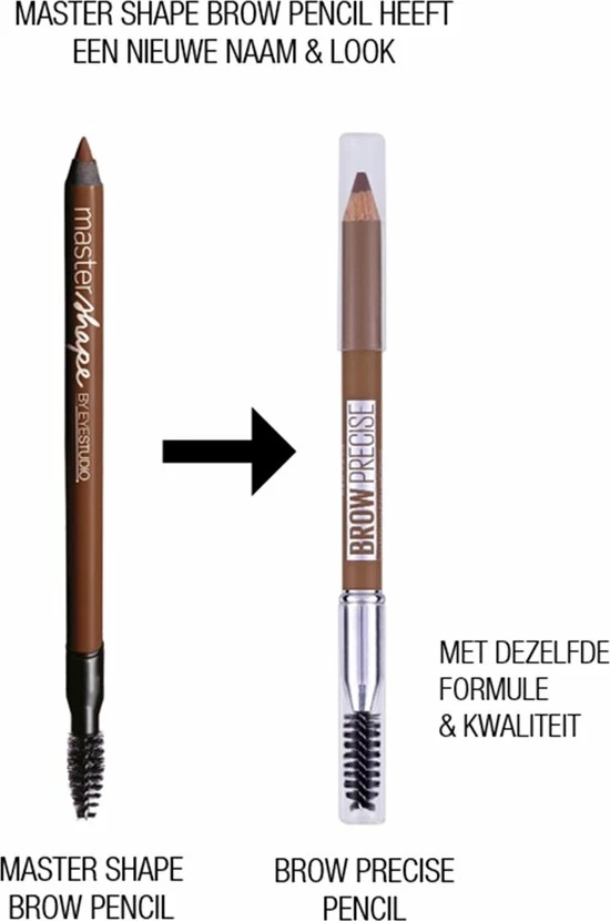 Maybelline Master Shape Brow Pencil - Deep Brown - Donkerbruin - Wenkbrauwpotlood 3 Maybelline Master Shape Brow Pencil - Deep Brown - Donkerbruin - Wenkbrauwpotlood - Afbeelding 3