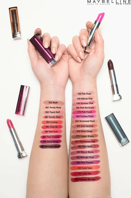Maybelline Color Sensational Shine - 360 Plum Reflection - Paars - Lippenstift 3 Maybelline Color Sensational Shine - 360 Plum Reflection - Paars - Lippenstift - Afbeelding 3